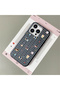 iPhone 14 Pro Max Compatible Black Leather Textured Silicone Protects Camera Shock-Absorbing Cartoon Dog Pattern Case - 2
