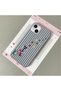 iPhone 14/13 Compatible Gray Leather Textured Silicone Protects Camera Shock-Absorbing Cat and Star Pattern Case - 2
