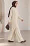 Women's thin hair weave detail pants set - 2