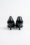 Galden Women's Heeled Shoes Pointed Toe Short Thin Heel Shiny Textured Stylish Classic Shoes 2035 Heel 5 cm - 5