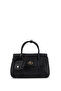 Women's Faux Leather Black Shoulder Bag