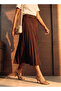 Smart Maxi Pleated Skirt with Belt