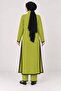 Women's Fisherman Collar Shepherd's Collar Suit with Stitched Sides and Slit Detail on the Pants - 4