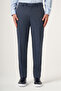 Navy Blue Side Pocket Filafil Pattern Comfort Fit Flexible Trousers 1003260153 - 2
