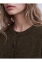 Özmarka New Season Green Crew Neck Women's Knitwear Cardigan - 3