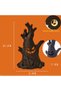 Halloween Tree Face LED Lamp, Tree Stump Shape Lantern Lights Ghost Smile Ghost Tree Stump Figurines for Table Decorations Halloween - 2