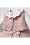Teddy Bear Embroidered Collar Plush Vest Tutu Skirt Baby Girl 3-Piece Set - 4