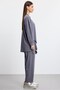 Asymmetric Tunic Trouser Suit Anthracite - 2