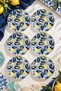 Set of 6 Glass Tea Plates – Lemon & Mussel Patterned 12 cm – 6 Tea Plates