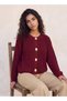 Crew Neck Textured Cardigan - 4