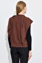 Shawl Detailed Knitwear Sweater Brown - 4