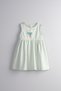 Interlock Fabric Embroidered Baby Girl and Child Dress 100% Cotton (Ice Cream)