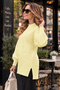 Pearl Embroidered Knitwear Sweater K6036 Lemon Yellow - 4
