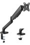 TV Single Monitor Arm Desk Mount – Adjustable Gas Spring Monitor Stand with Full Motion, 360° Rotation, Tilt & Swivel, VESA Compatible Computer Screen Holder for Home Office