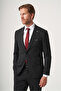 Black Mono Collar Striped 6 Drop Slim Fit Full Lining Flexible Suit 1001260149 - 2