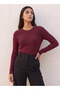 CREW NECK CABLE BUTTON DETAIL SWEATER