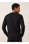 Basic Crew Neck Textured Sweater - 3