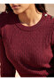 CREW NECK CABLE BUTTON DETAIL SWEATER - 5