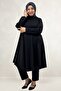68090 Large Size Modal Mevlana Tunic - Black - 3