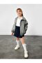 Elastic Waist Cotton Blend School Shorts Skirt