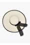 Wide Brim Hat with Contrast Bow - 6