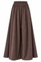 Women's Brown Skirt Pants Modal Cotton Loose Fit Elastic Waist Side Pockets Comfortable Pants Code:Etekpant-2 - 3