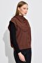 Shawl Detailed Knitwear Sweater Brown - 2