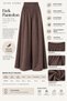 Women's Brown Skirt Pants Modal Cotton Loose Fit Elastic Waist Side Pockets Comfortable Pants Code:Etekpant-2 - 2