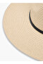 Straw Fedora Hat with Belt Detail - 5