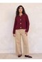 Crew Neck Textured Cardigan - 2