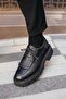 Reilly Model Genuine Leather Handmade Black Floter Casual Shoes - 3