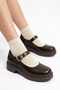 Dastor Women's Shoes Mary Jane Thick Sole Buckle Belted Chunky Model Dastor Comfortable and Stylish Design