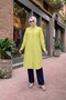Women's Shirt Collar Casual Long F.Green Shirt Dress - 6