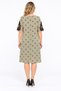 Women's Plus Size, Khaki, Woven Viscose Fabric, V-Neck, Lace Detailed Dress 65N39625 - 8