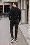 Men's Premium Crew Neck Black Basic Knit Sweater - 6
