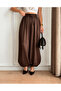 Brown Elastic Waist Shalwar Trousers - 2Y51316