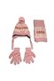 Kitti 4-8 Years Old Girls' Lined Scarf, Beanie, Gloves 3-Piece Set - 2