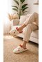 Women's Orange Strawberry Embroidered Ear-Detailed House Slippers 3 cm Byndci̇lpan01 - 7