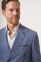 Navy Blue Swallow Collar Double Breasted 6 Drop Slim Fit Fully Lined Flexible Suit 1001260902 - 3