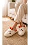 Women's Orange Strawberry Embroidered Ear-Detailed House Slippers 3 cm Byndci̇lpan01 - 2