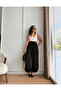 Black Elastic Waist Shalwar Trousers - 2Y51316 - 2