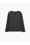Long Sleeve Cotton Buttoned Henley Collar Sweatshirt - 6