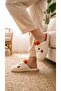 Women's Orange Strawberry Embroidered Ear-Detailed House Slippers 3 cm Byndci̇lpan01 - 4