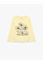 Cotton Crew Neck Floral Printed Long Sleeve T-Shirt