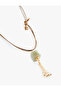Natural Stone Detailed Long Rope Necklace with Tassel Accessories - 2