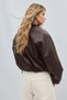 New Season Soft Fabric Padded Bomber Leather Jacket - 3