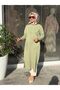 Trend Patterned Merserized Full Length Tunic Çağla - 2