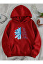 Unisex Women's Printed Hooded Kangaroo Pocket Comfortable Fit Regular Cut Sweatshirt - 2