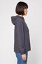 Women Plain Windbreaker Jacket, Dark Grey - 3
