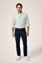 Long Sleeve Regular Fit Buttoned Collar Striped 100% Cotton Shirt - 3
